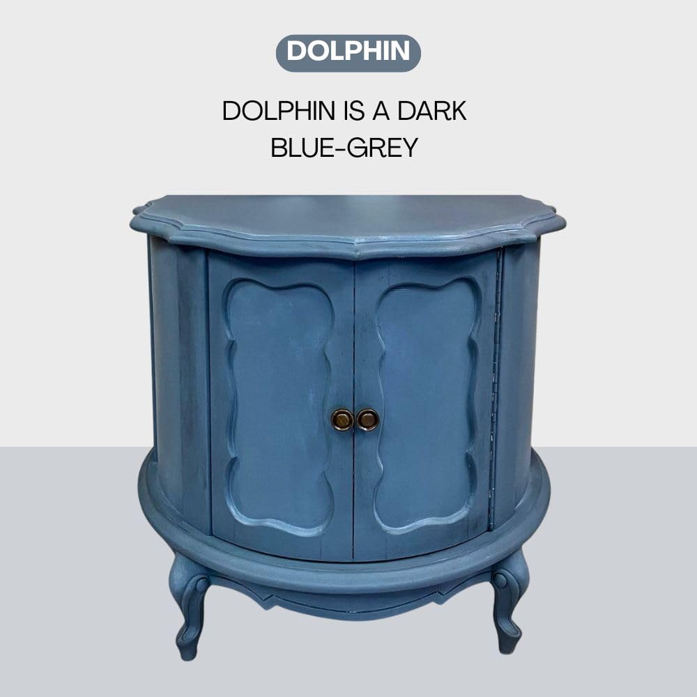 DOLPHIN Chalk Paint Based for Furniture DIY (Dolphin / 8 Fl Oz (Pack of 1))