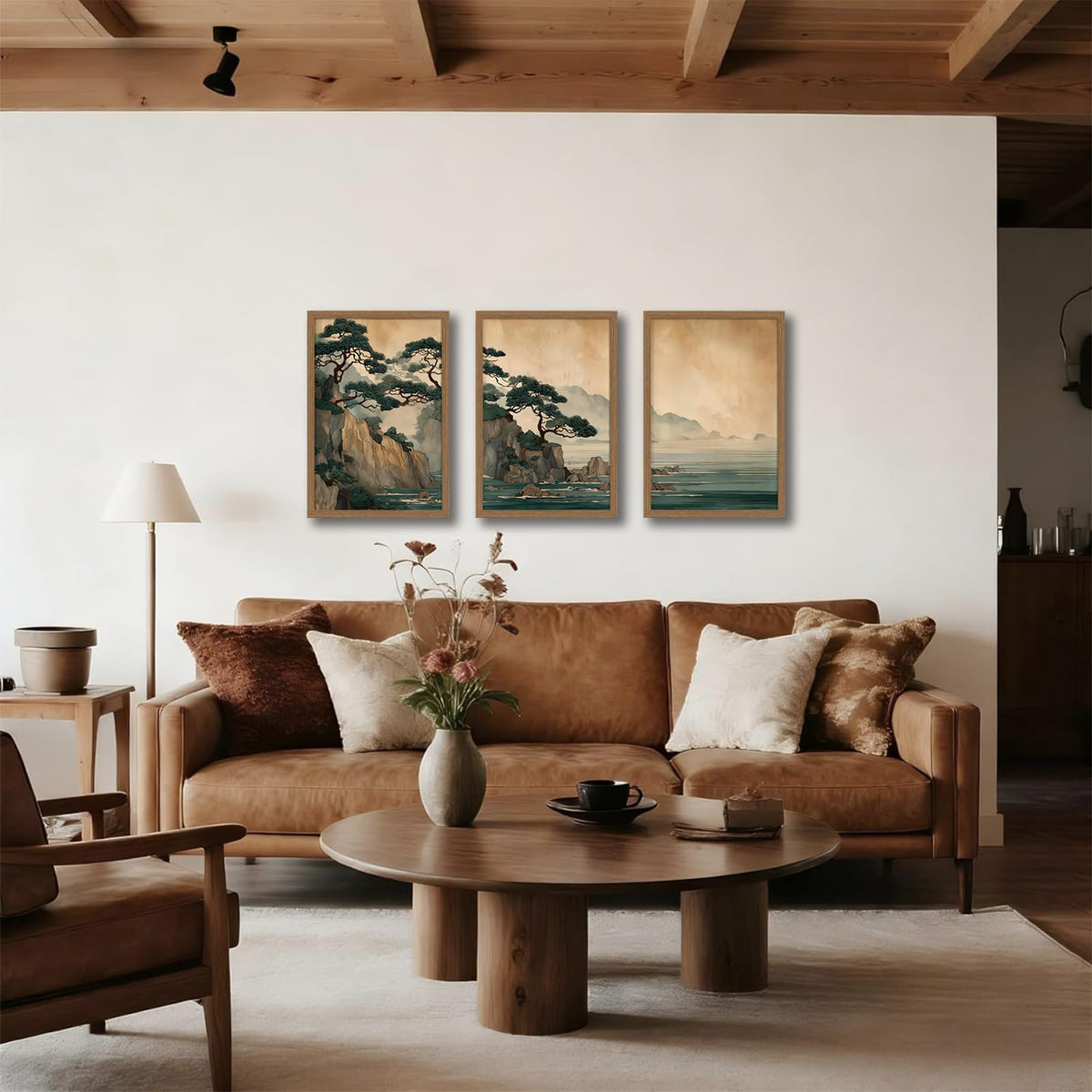 Japanese Zen Wall Art Set of 3 (TreeHill / 12x16 Inch)
