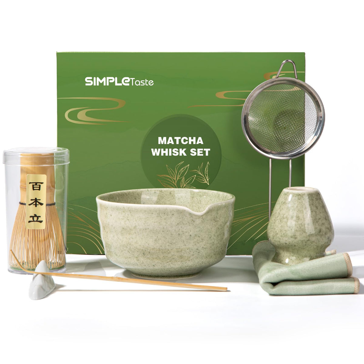 Matcha Whisk Set for Macha Lovers (Green)