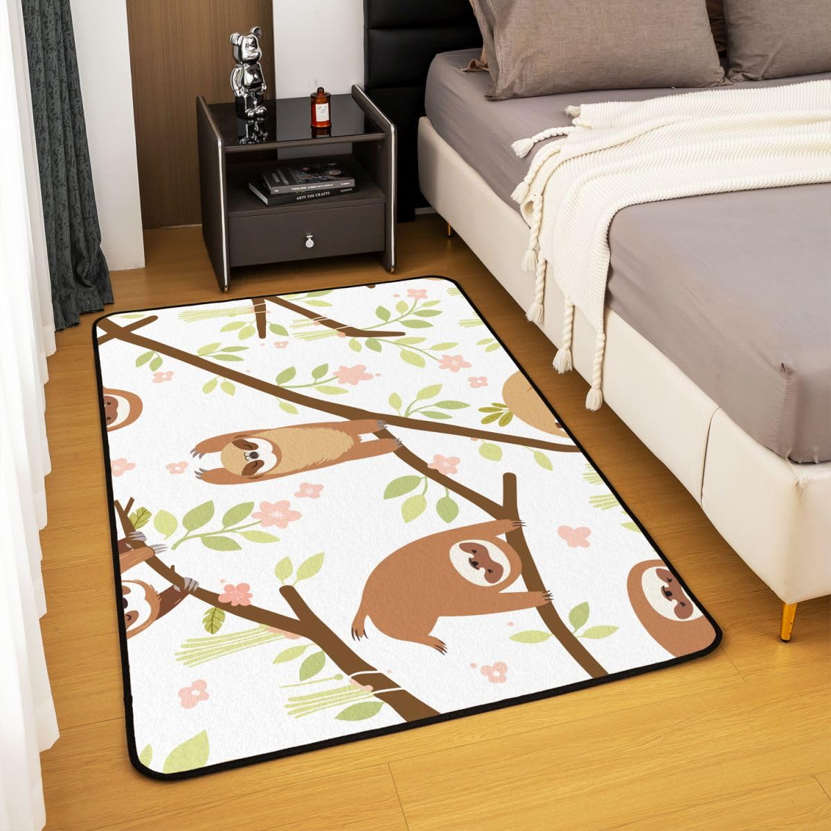 Sloth Decorative Carpet for Indoor (Multi 19 / 4' x 5')
