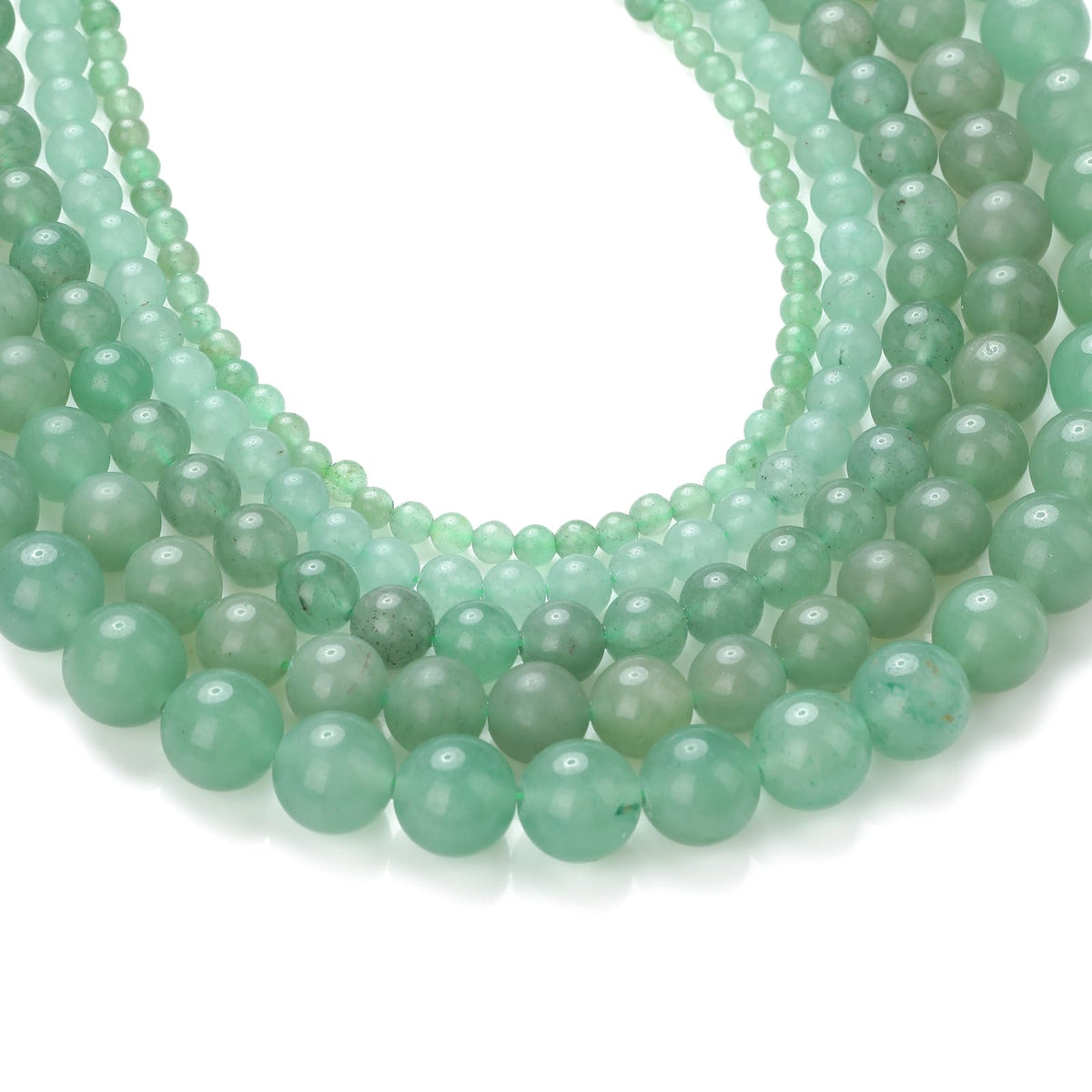 108Pcs Green Aventurine Spacer Loose Beads Bulk with Holes Handcrafted for DIY Bracelets Jewelry Making Crafts Supplies (Green Aventurine / 8MM, 108pcs)