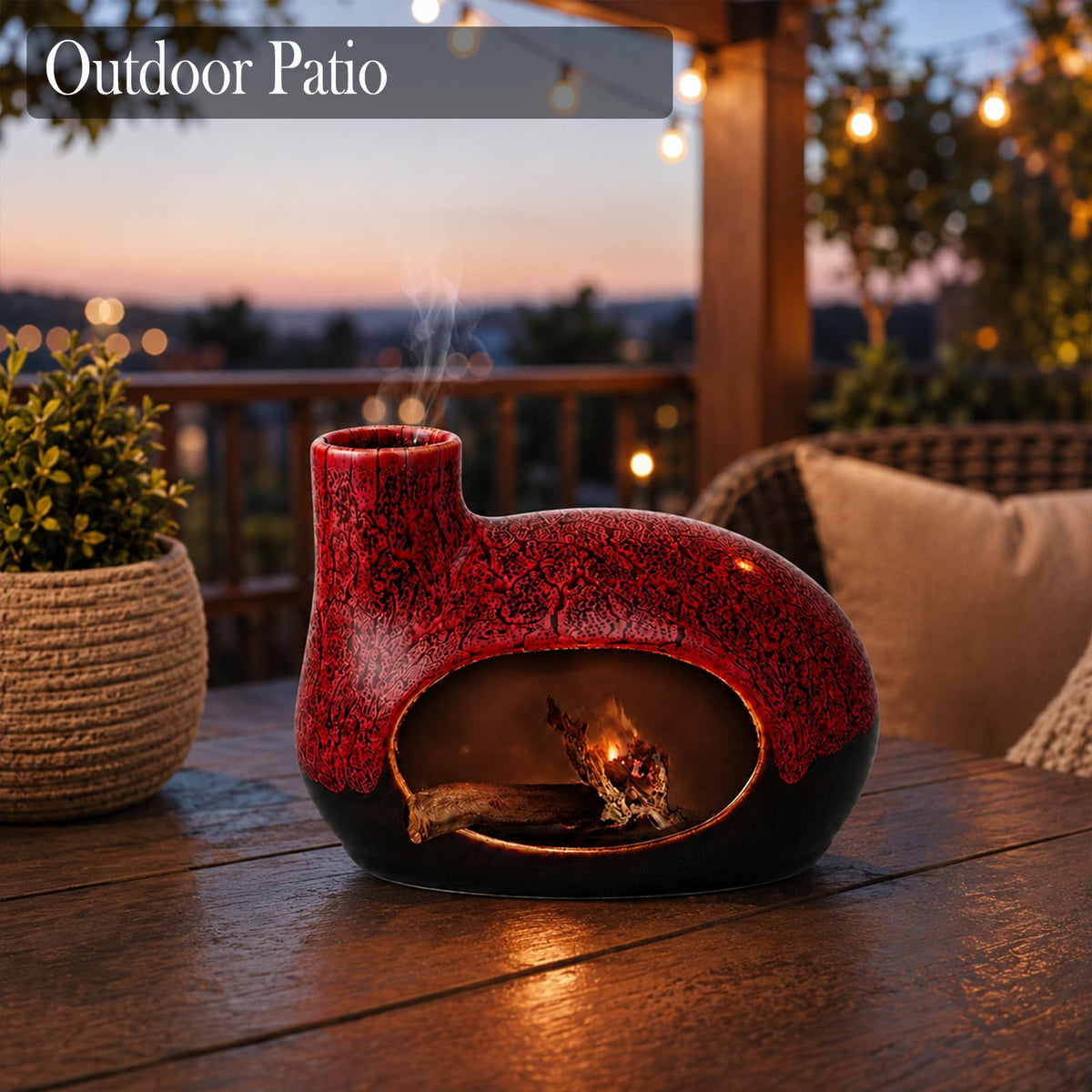 Handcrafted Ceramic Palo Santo Holder (Red)
