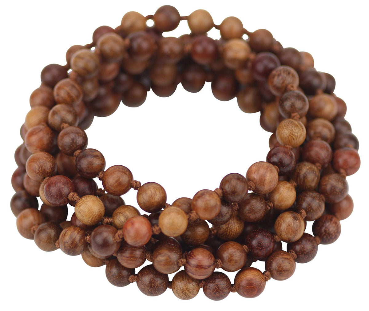 Fashion Natural Round Wood Beads 60'' Long Strand Art Deco Necklace for Women (B)