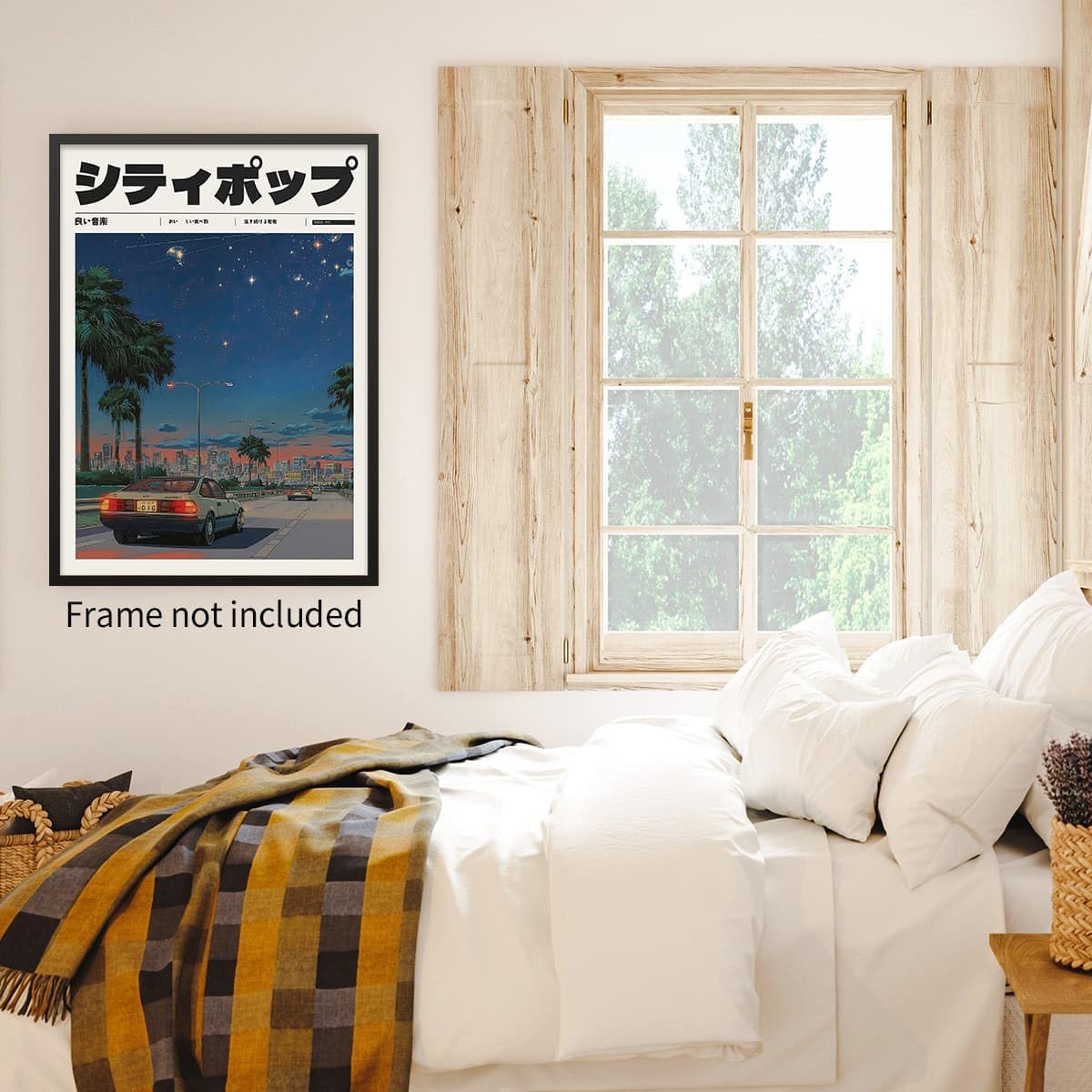 Vintage Japanese Canvas Wall Art 90s Vaporwave Aesthetic Prints Asian Music Posters Modern Ukiyo (Unframed / Japanese Art 012 / 10"L x 8"W)