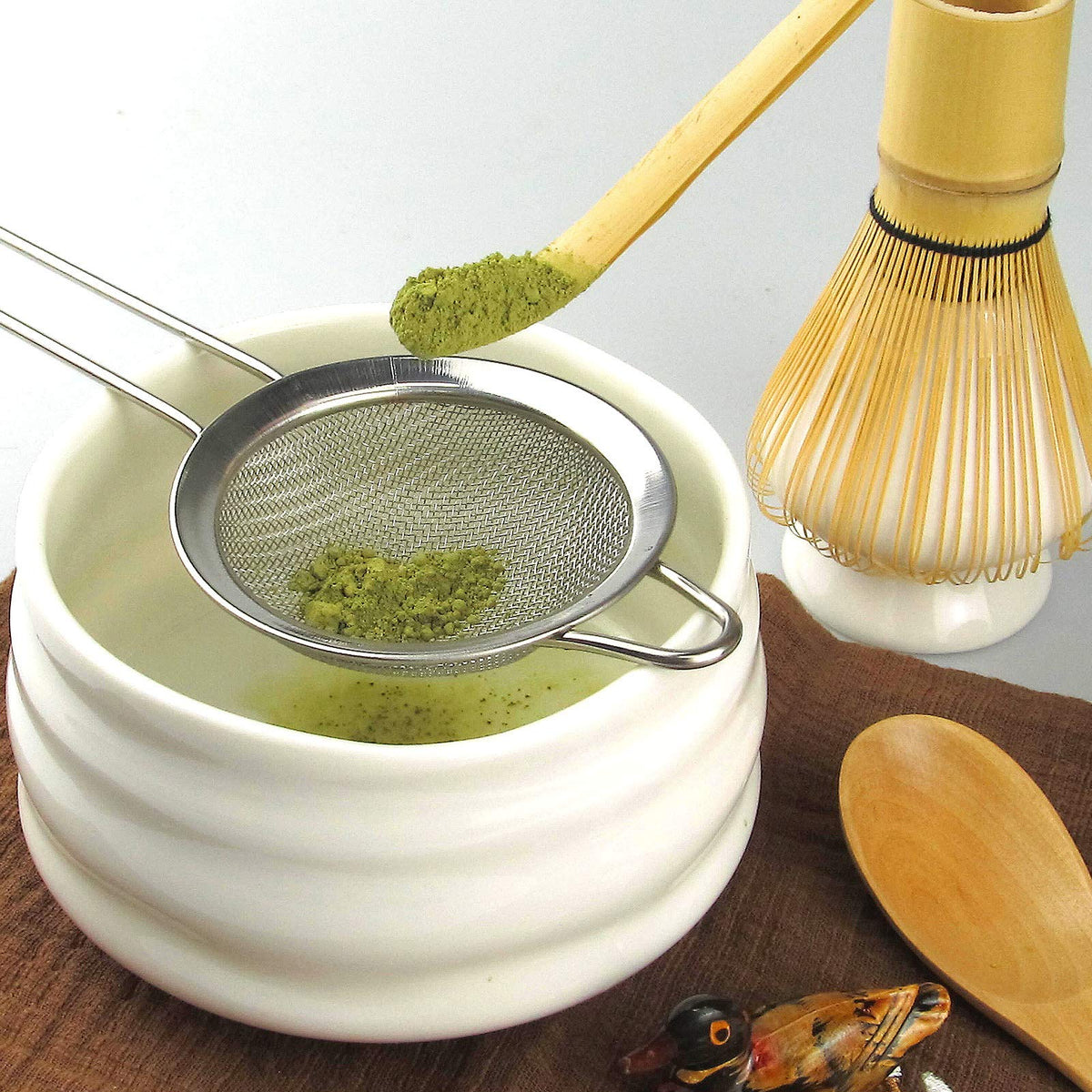 10 Piece Japanese Matcha Tea Set (White)