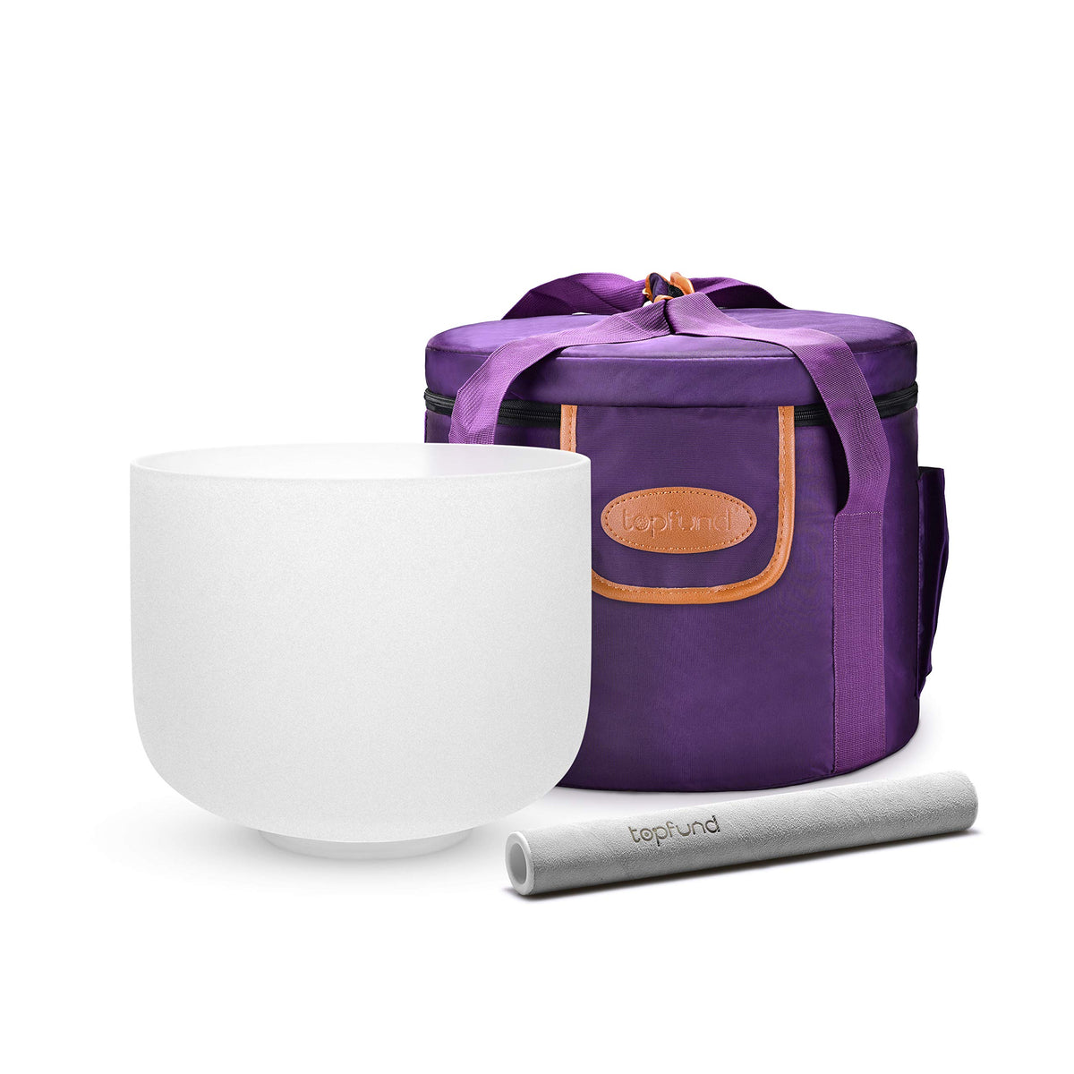 F Note Crystal Singing Bowl 8 inch Heart Chakra with Heavy Duty Carrying Case and Suede Mallet (8 inch / F Note)