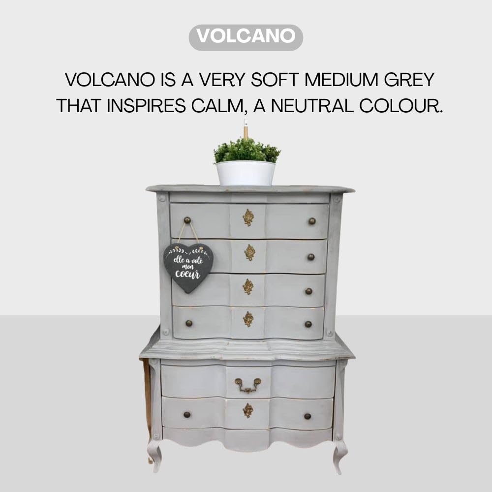 VOLCANO Chalk Paint for Furniture DIY (Volcano / 58 Fl Oz (Pack of 1))