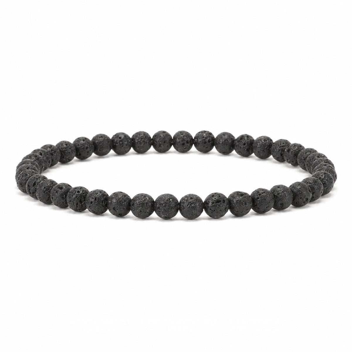 Lava Bracelet 4mm Beaded Bracelet (Lava / Large)