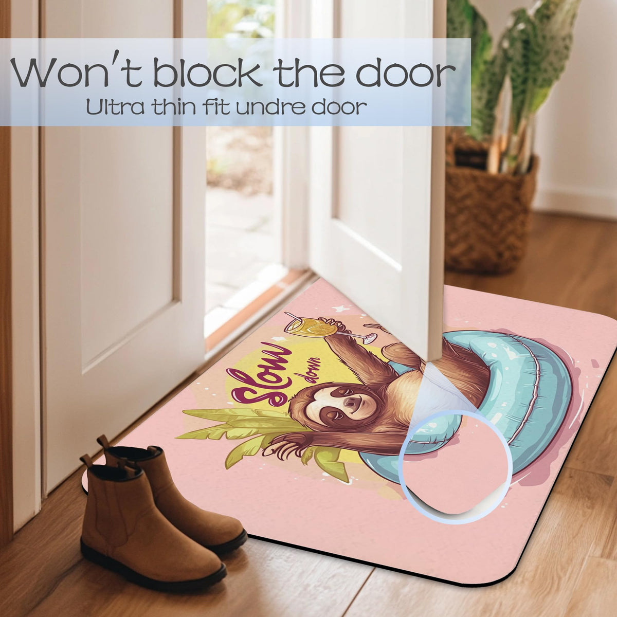 Cute Sloth Bathroom Rug 29.5"x17" (Cute Sloth)