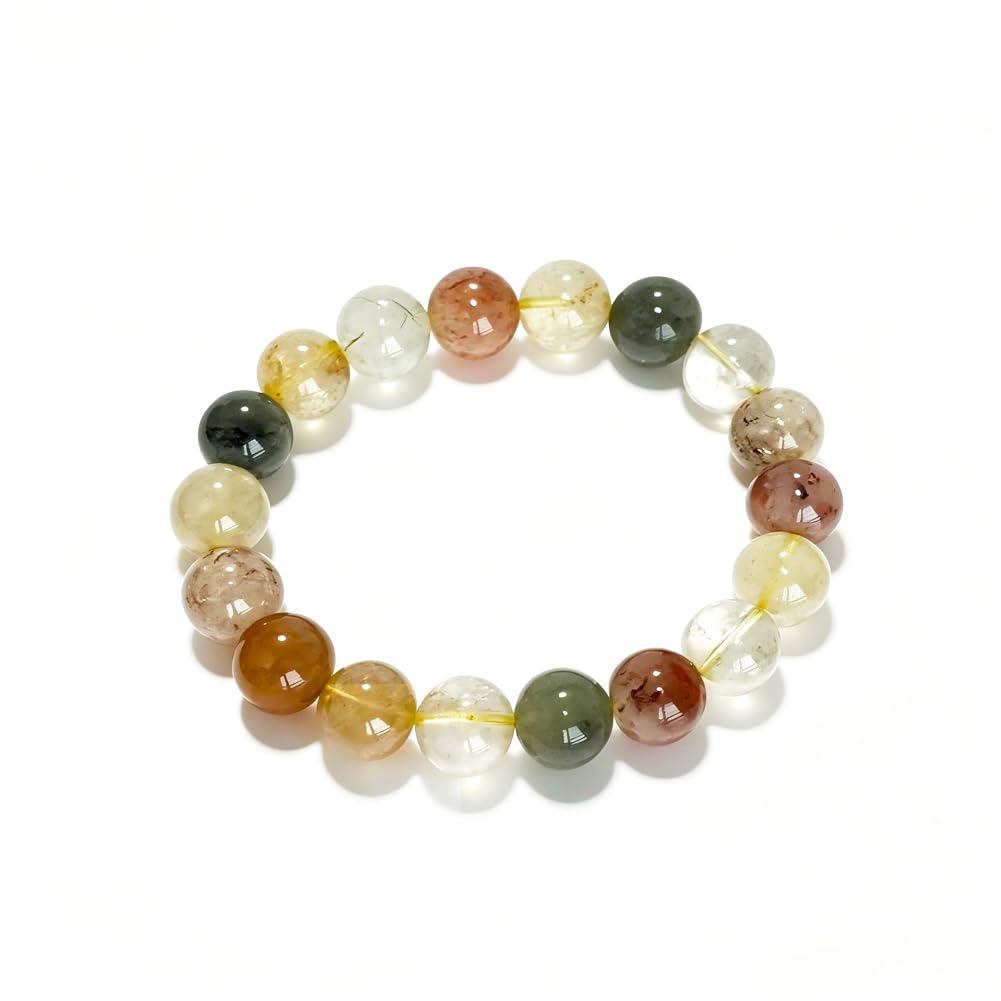 12MM Colorful Rutilated Quartz Bracelet (12MM Colorful Rutilated Quartz)