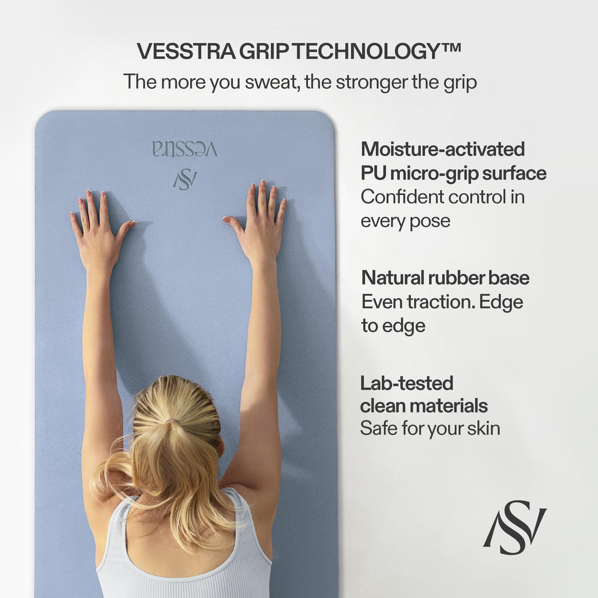 Premium Yoga Mat (Sky Blue)
