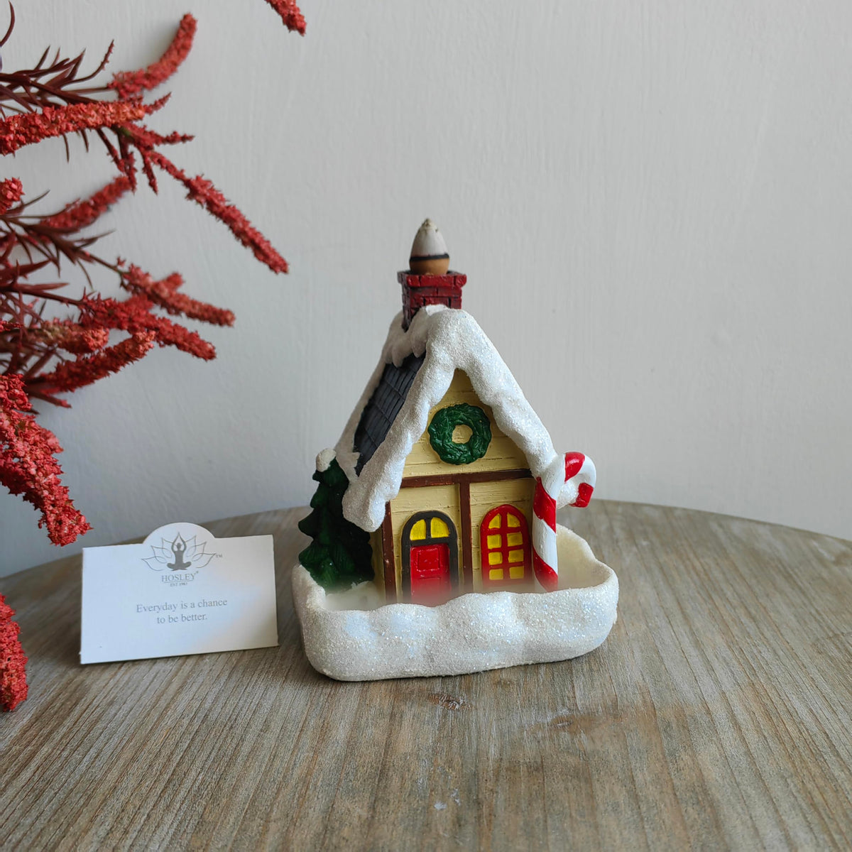 Christmas Snow Cabin Backflow Incense Burner (Snow House)