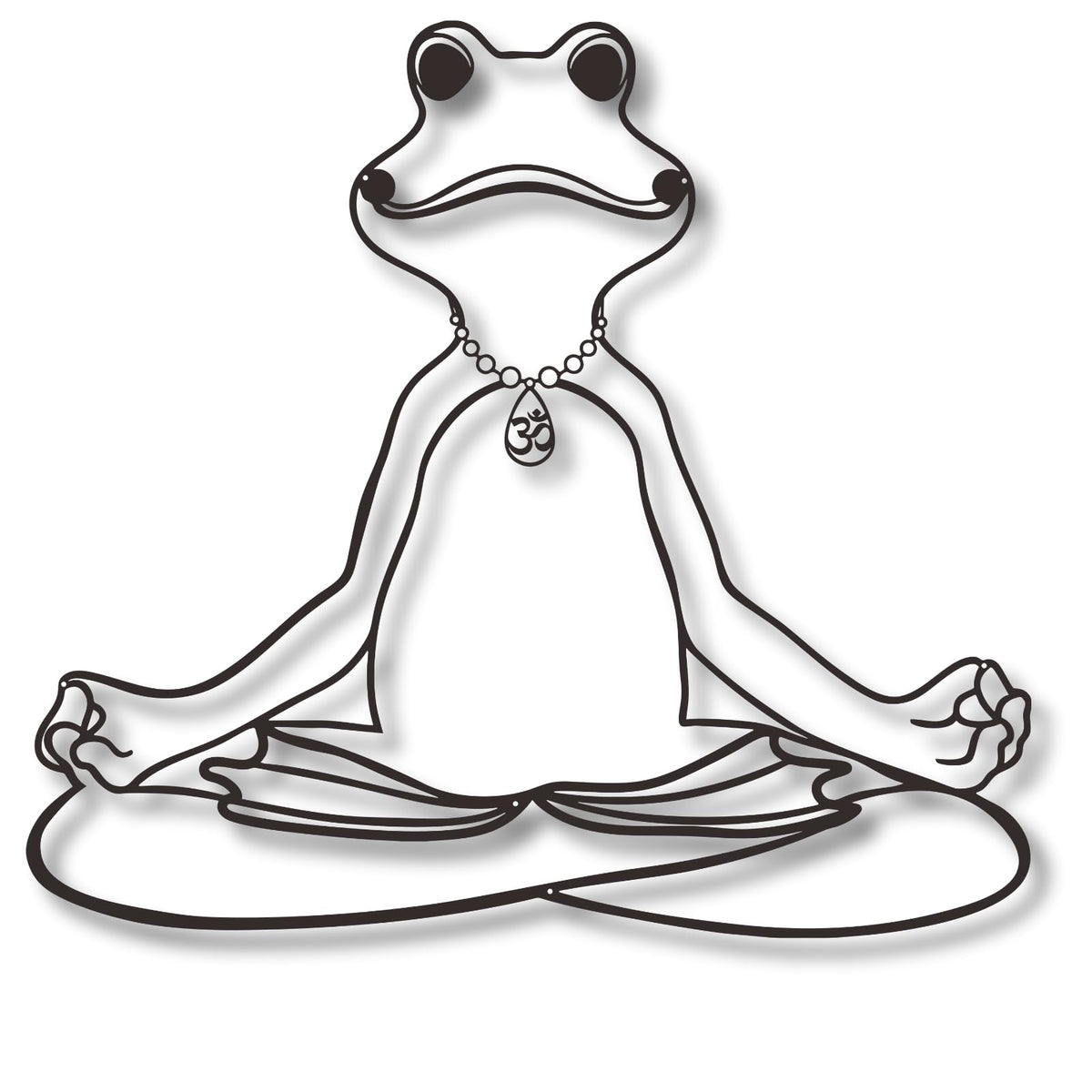 Metal Zen Wall Art (30.3"x28"/77x71cm / BLACK)