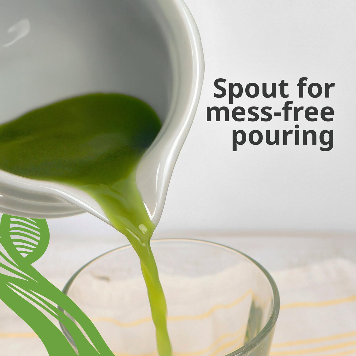 Ceramic Matcha Bowl with Spout (White)