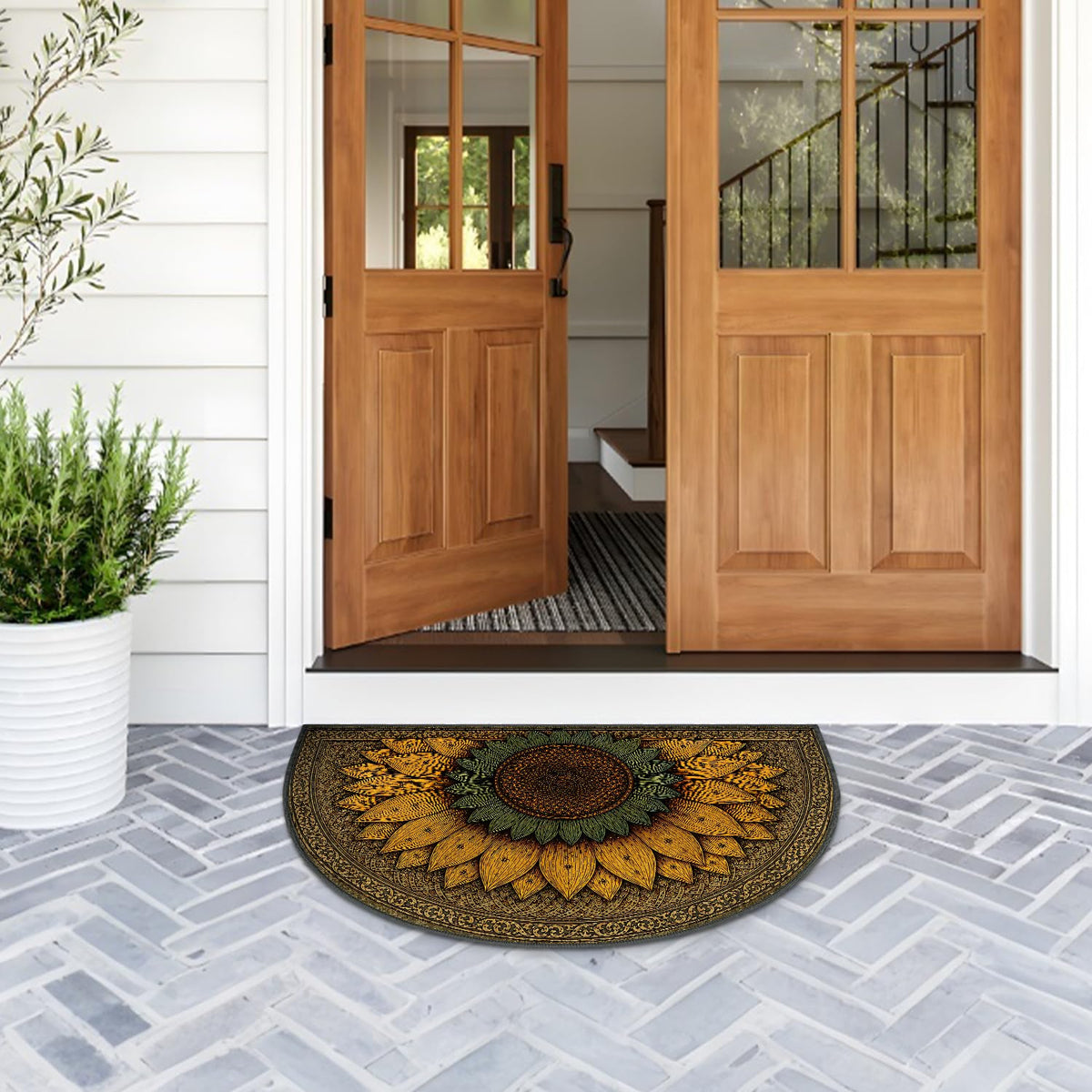 Semicircular Entrance Door Mat 24" x 36" (#59 / 2' x 3' (Semicircular))