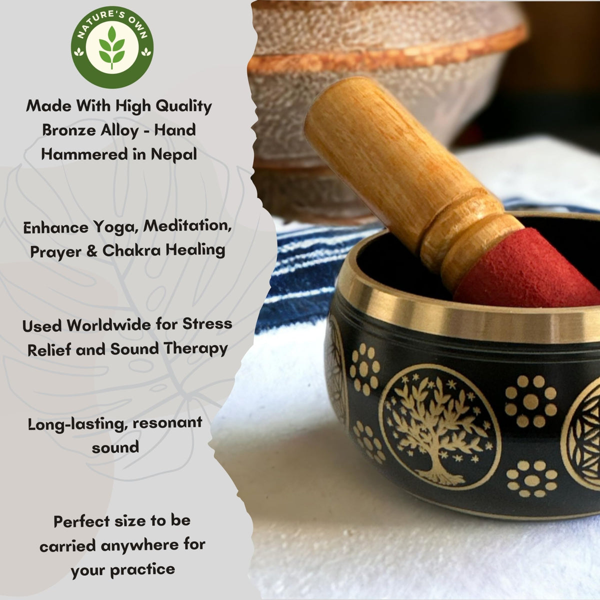 Tibetan Singing Bowl Set (Black)