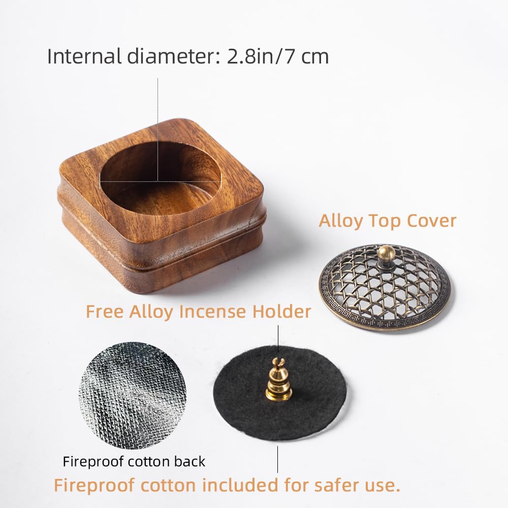 Bamboo Node Walnut Wood Incense Burner Holder (Bamboo Node Incense Burner)