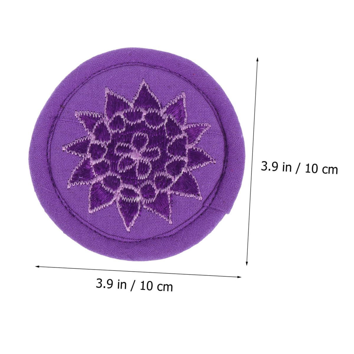 Tibetan Singing Bowl Mat Handcrafted Embroidery Cushion for Meditation and Healing Small Purple Design for Buddha Hall and Home Decor (10X10X0.5CM)