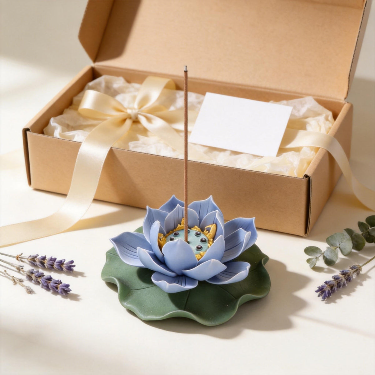 Lotus Incense Holder (Blue+green)