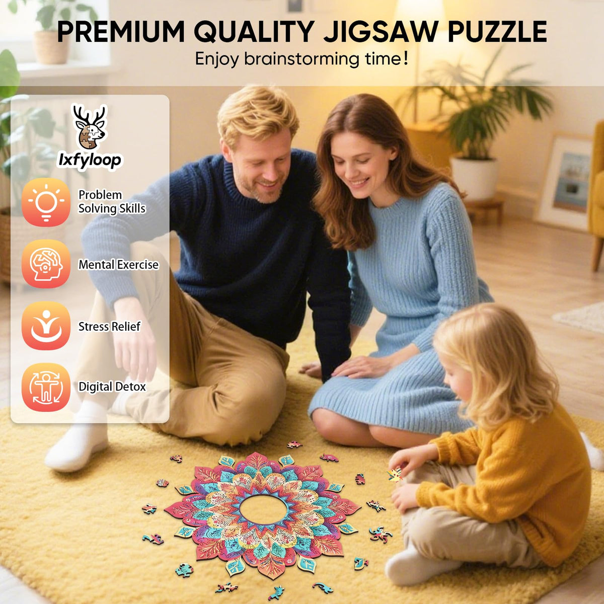 Mandala Wooden Puzzle (Hollow Mandela / Small)