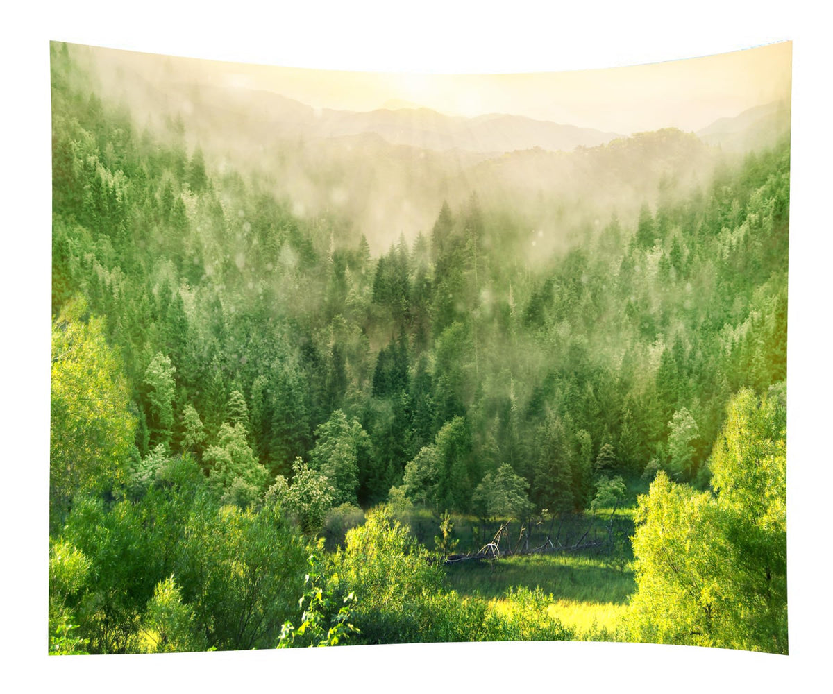 Misty Mountain Forest Tapestry (Mist Forest / 79"L x 59"W)
