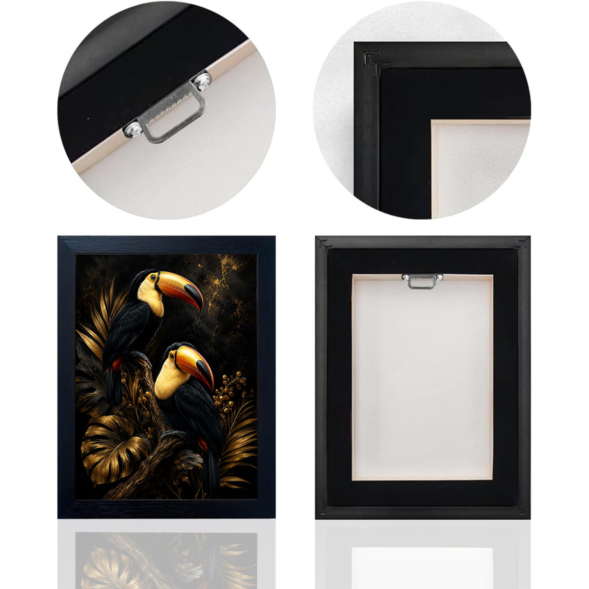 Toucan Decor Wall Art (Wall Art Framed 15 / 24"L x 16"W)
