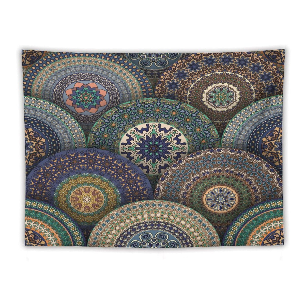 Indian Bohemian Tapestry Wall Hanging Mandala Design Colorful Boho Floral Pattern Paisley Tapestries Home Decor for Living Room Bedroom Apartment Farmhouse Dorm 60"x80" (60"L x 80"W / Mandala-23)