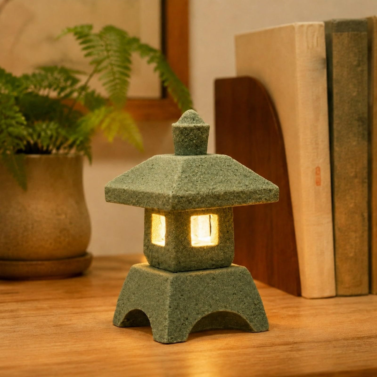 Japanese Pagoda LED Lamp Statue Figurine LED Lantern Pagoda Statue Figurine (Style B)