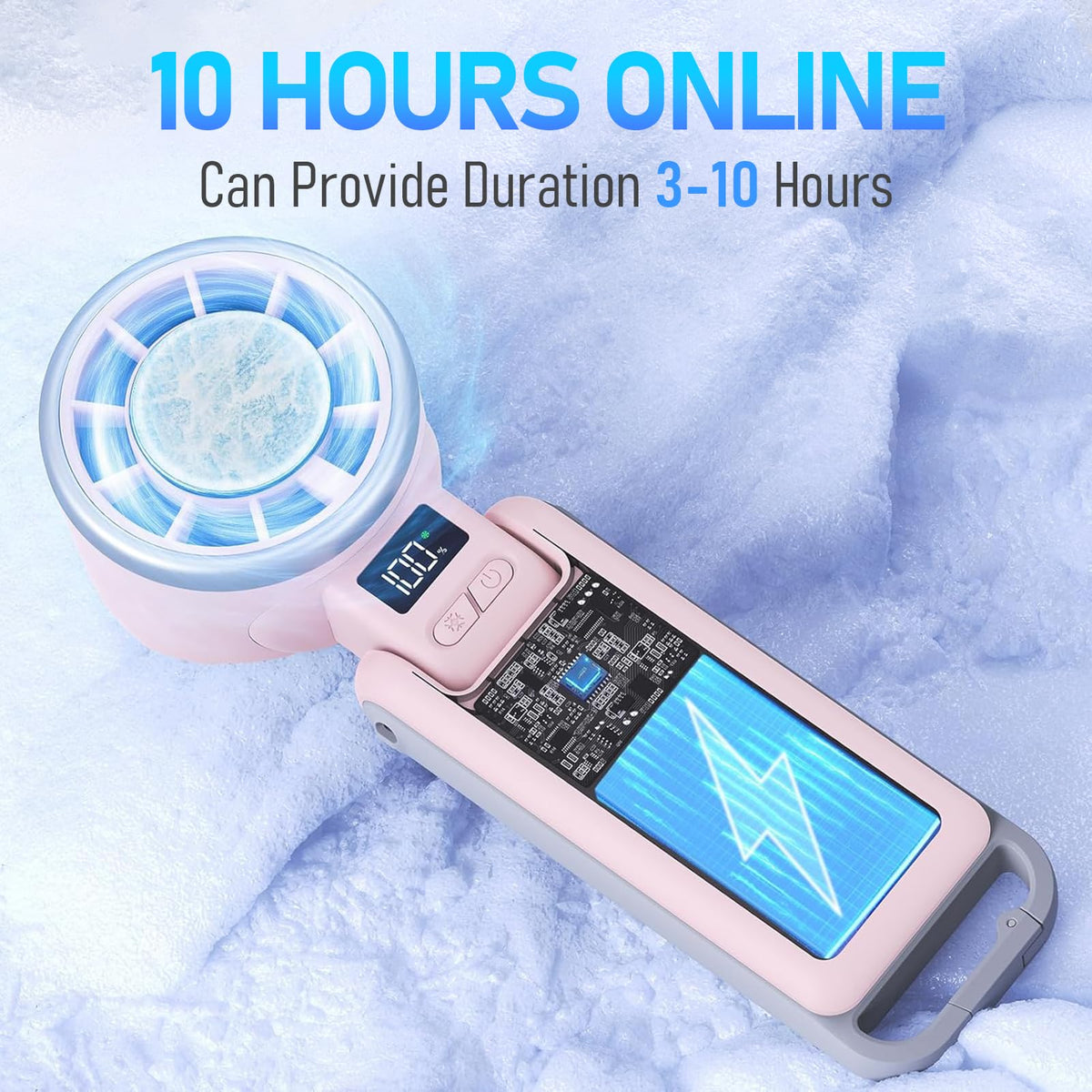 Portable Handheld Cooling Fan (pink)