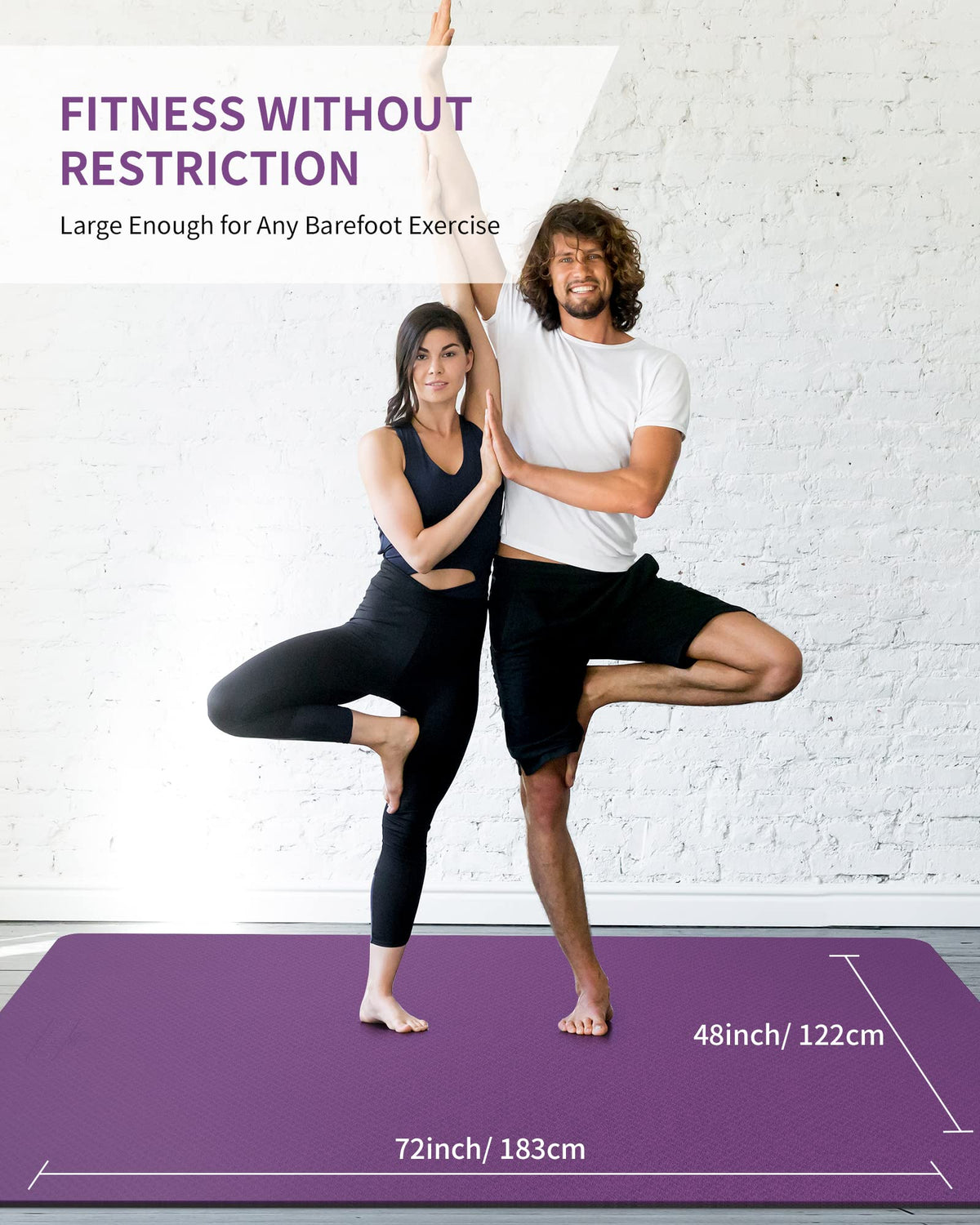 Large Yoga Mat (PURPLE / 6mm)