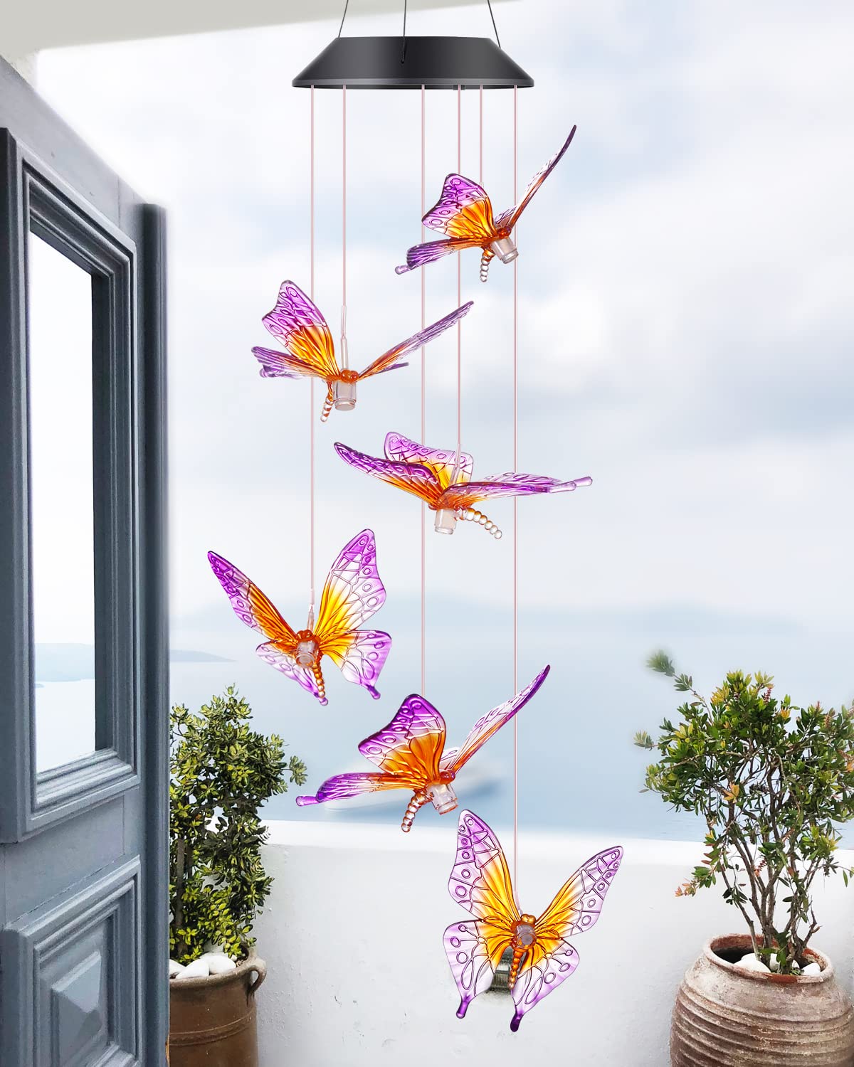 Butterfly Wind Chimes (Purple Butterfly (No Tube))