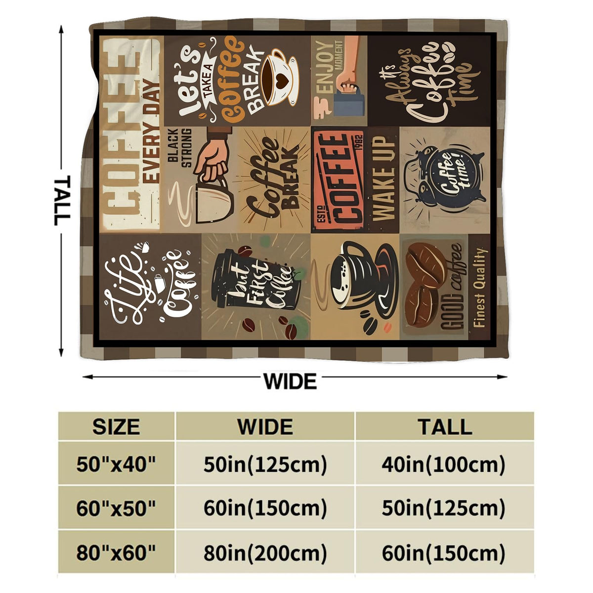 Cardinal Coffee Throw Blanket (50"x60" / Coffee)