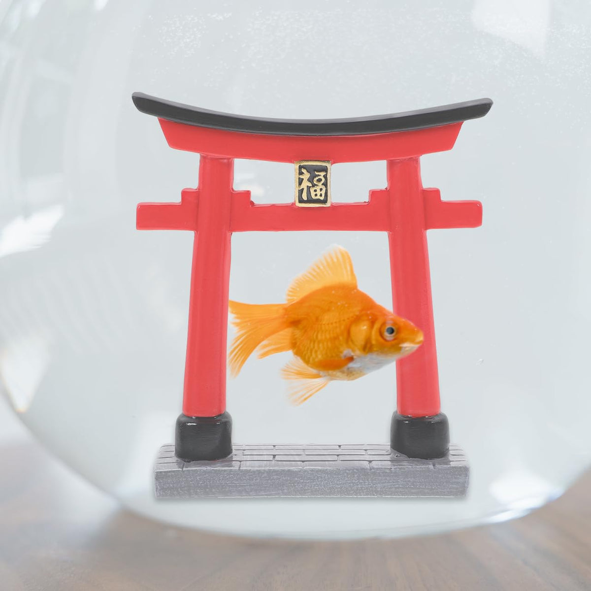 Japanese Torii Sculpture Aquarium Decor (11X9.5X2.5cm)