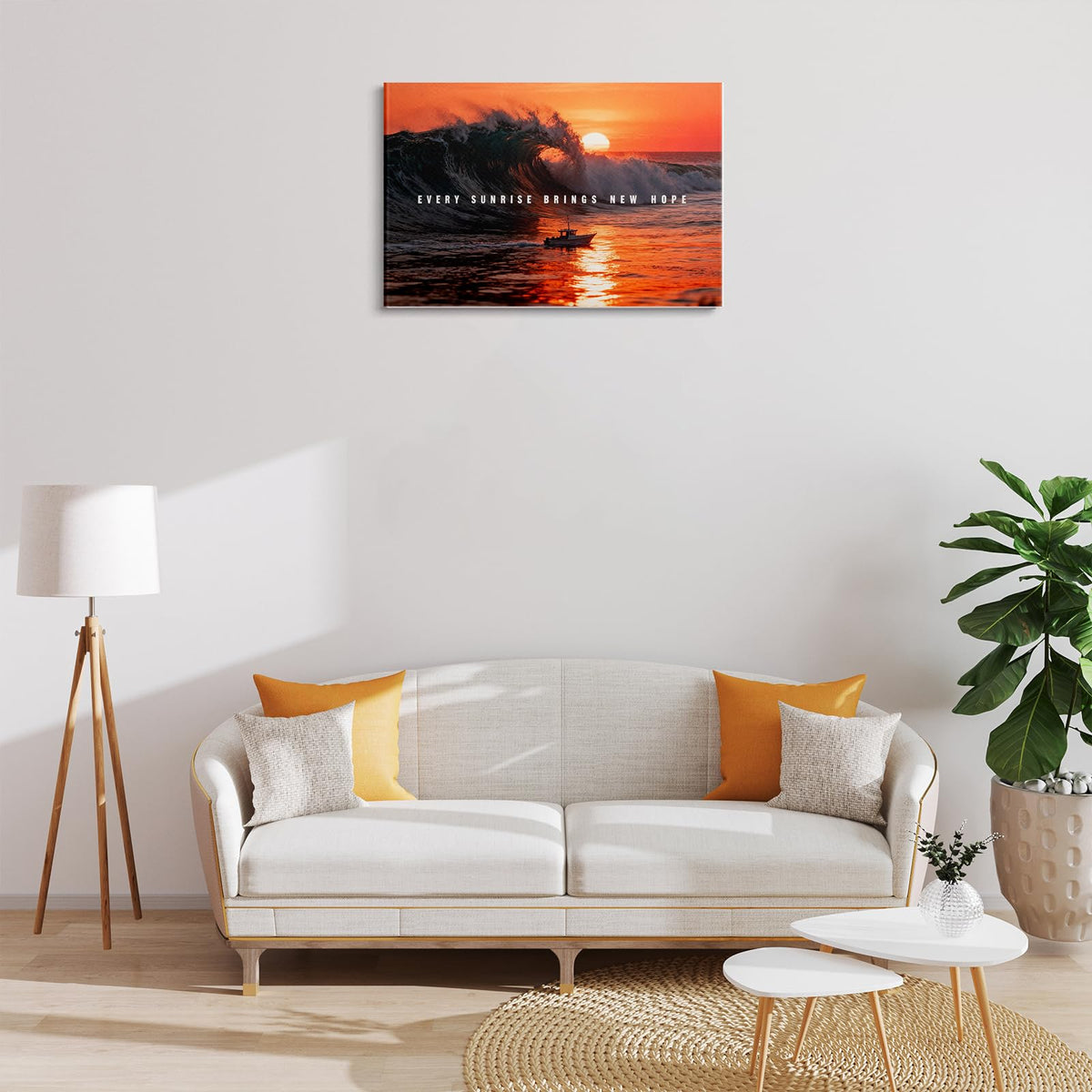 Motivational Quotes Motto (1p-Sunset / 18L" x 24W")