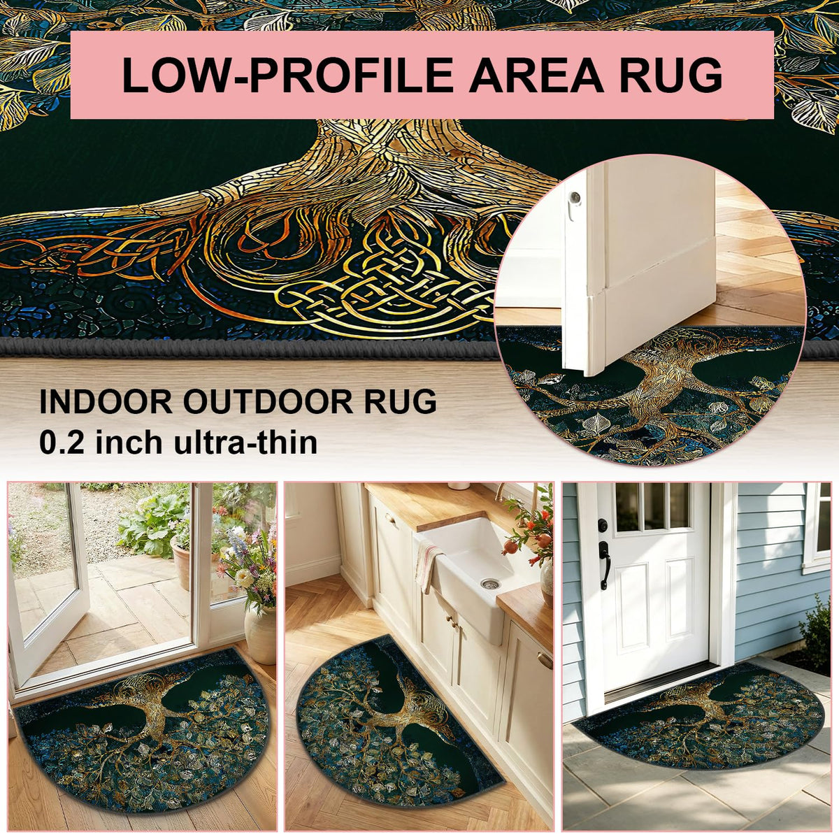 Semicircular Entrance Door Mat 24" x 36" (#34 / 2' x 3' (Semicircular))