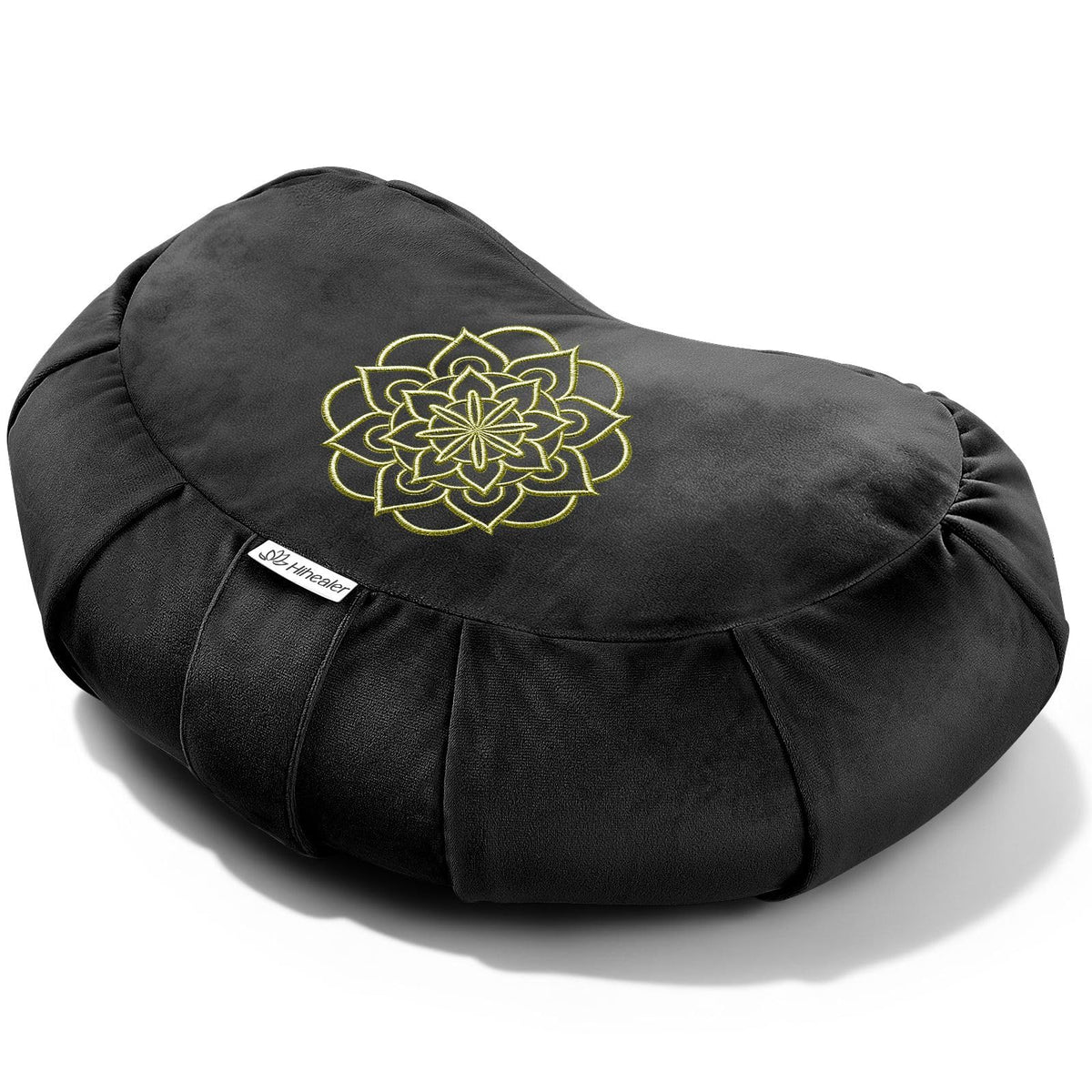 Premium Crescent Meditation Cushion (Black)