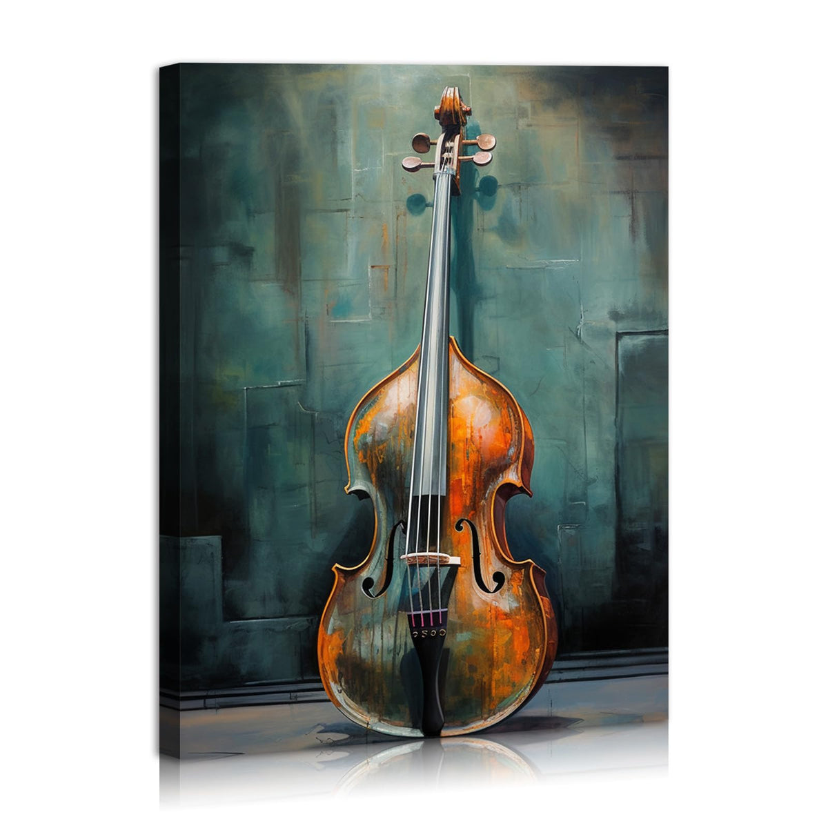 Violin Canvas Wall Art Musical Wall Decor Art Print Fine Arts Instrument Modern Home Decor for Living Room Home Bedroom Decoration Framed Ready to Hang12 x16 (16"L x 12"W / Violin)