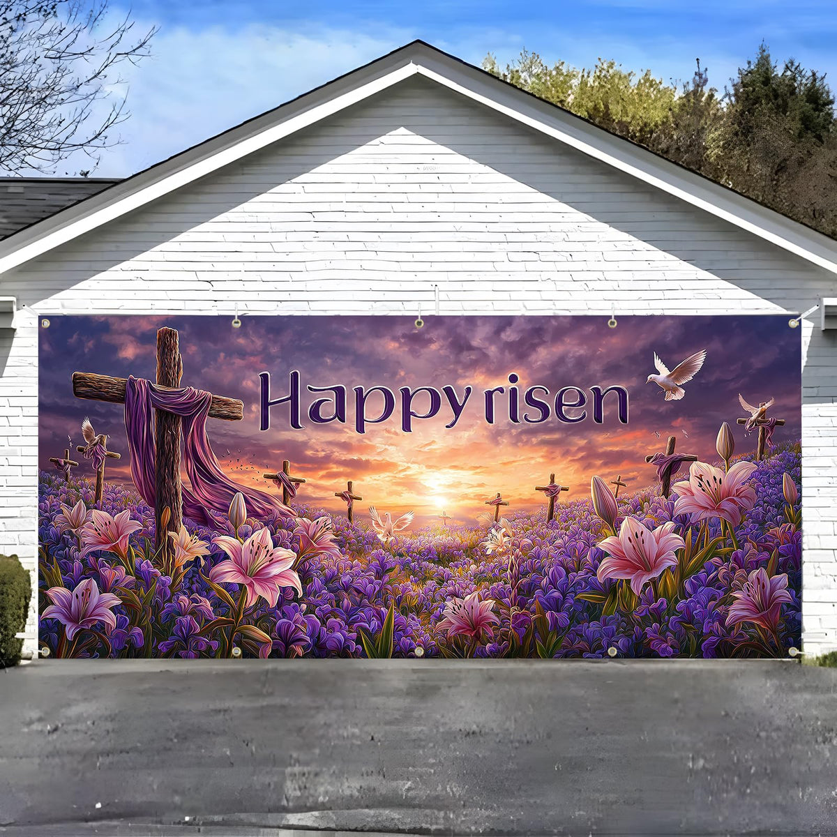 6x13 feet 157x71 inches (Easter scenery)