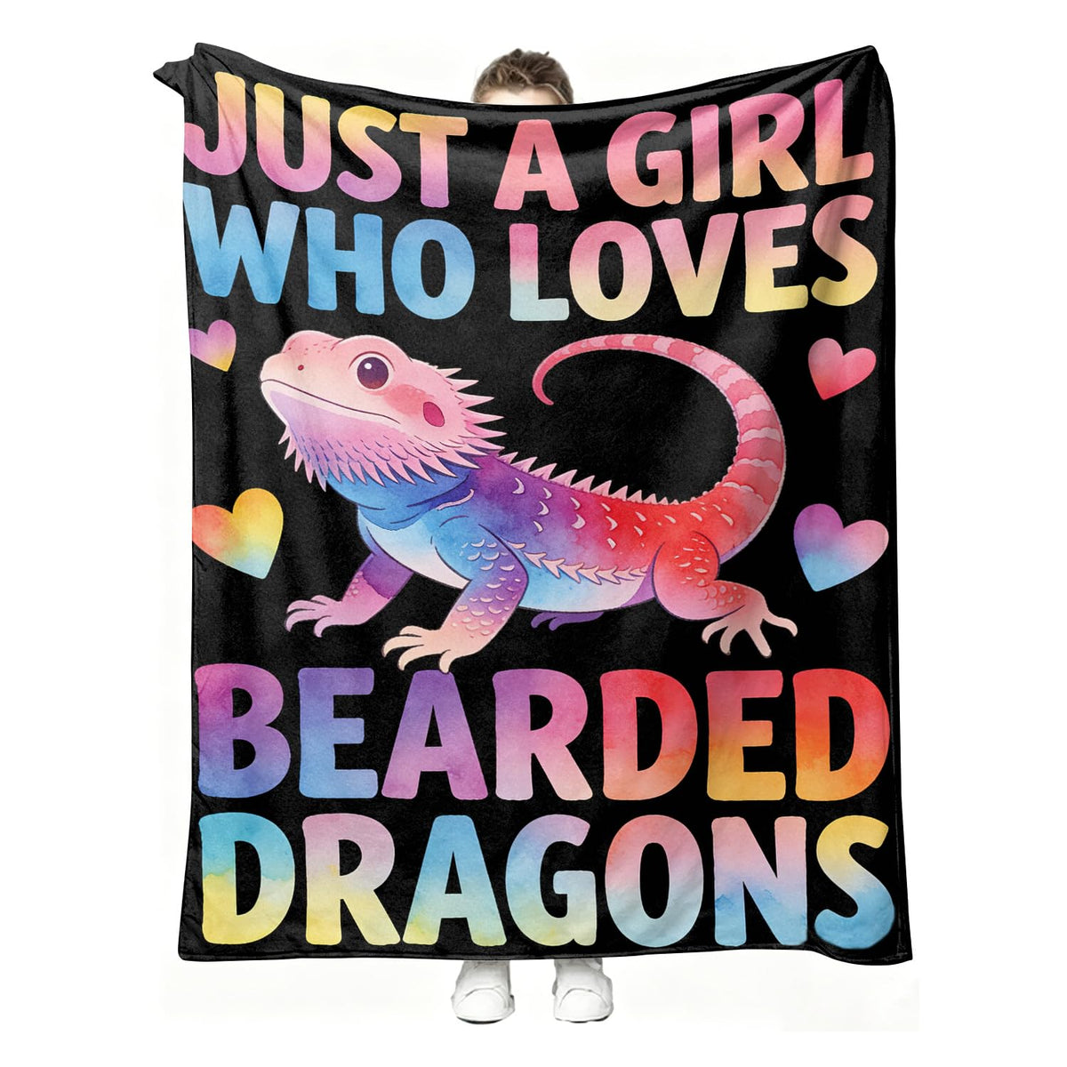 Bearded Dragon Throw Blanket Cute Animal Reptile Cozy Plush Flannel 30"X40" (Bearded Dragon / 30"X40")