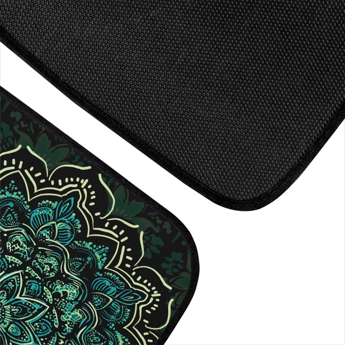 Green Mandala Floor Mats for Car Boho Car Floor Mats Rubber Auto Carpet Universal Aotomotive Front Rear Foot Rugs Green Mandala Car Accessories for Trucks SUV Van Cars (Green Mandala)