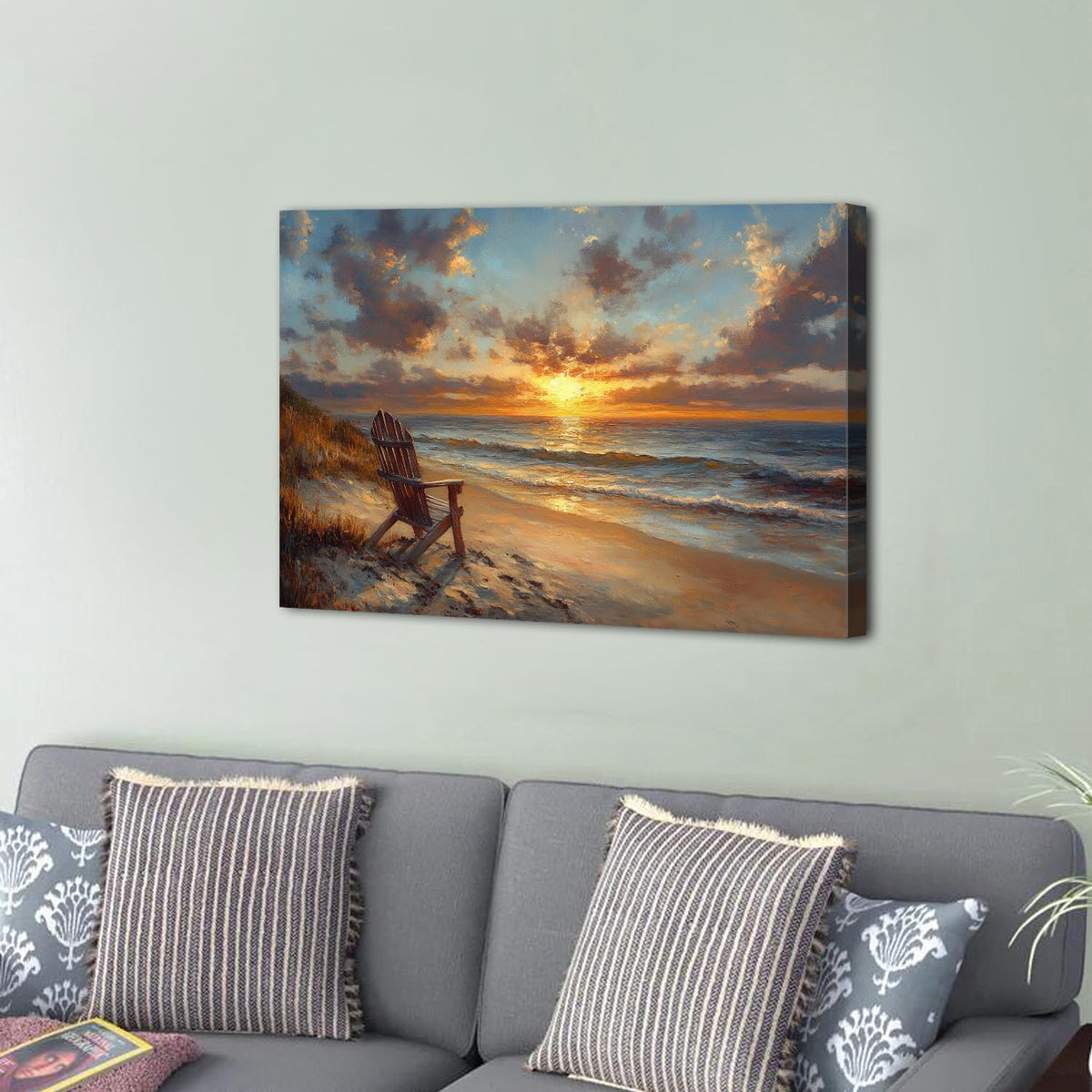 Beach Wall Art Landscape Coastal Wall Decor Ocean Seascape Picture for Living Room Nature Scenery Poster Natural Sunrise Nautical Painting Prints Modern Seacoast Artwork Bathroom Home Decoration 20x30 (30"L x 20"W / Beach)