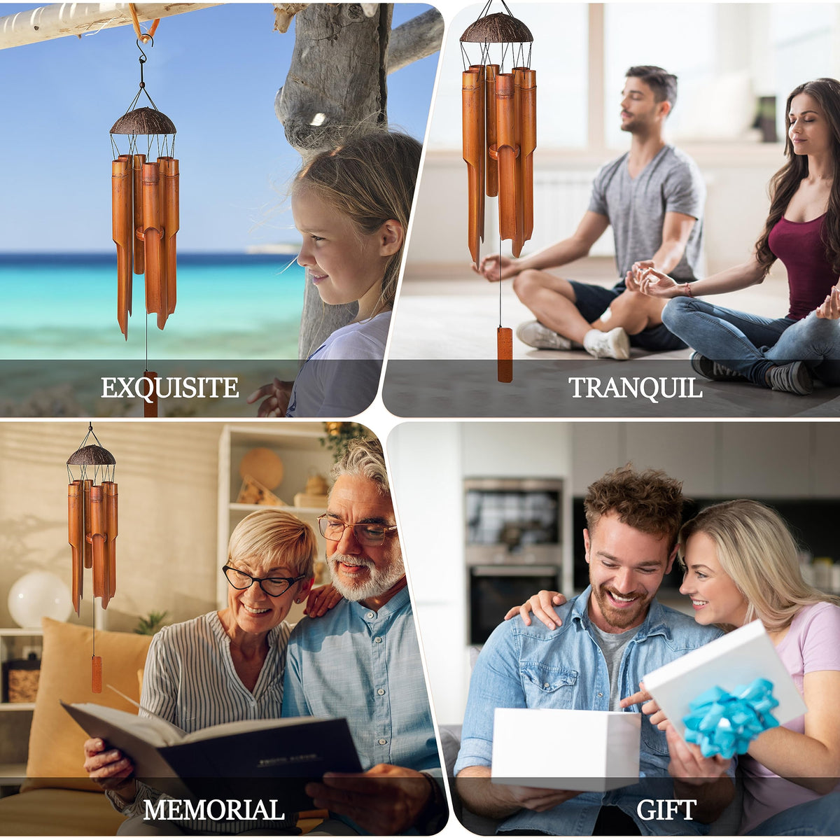 38" Bamboo Wind Chimes (38'')