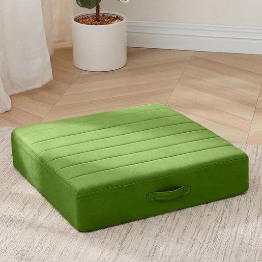 24 Inch Square Floor Pillow for Adults (24 Inch / Olive Green)