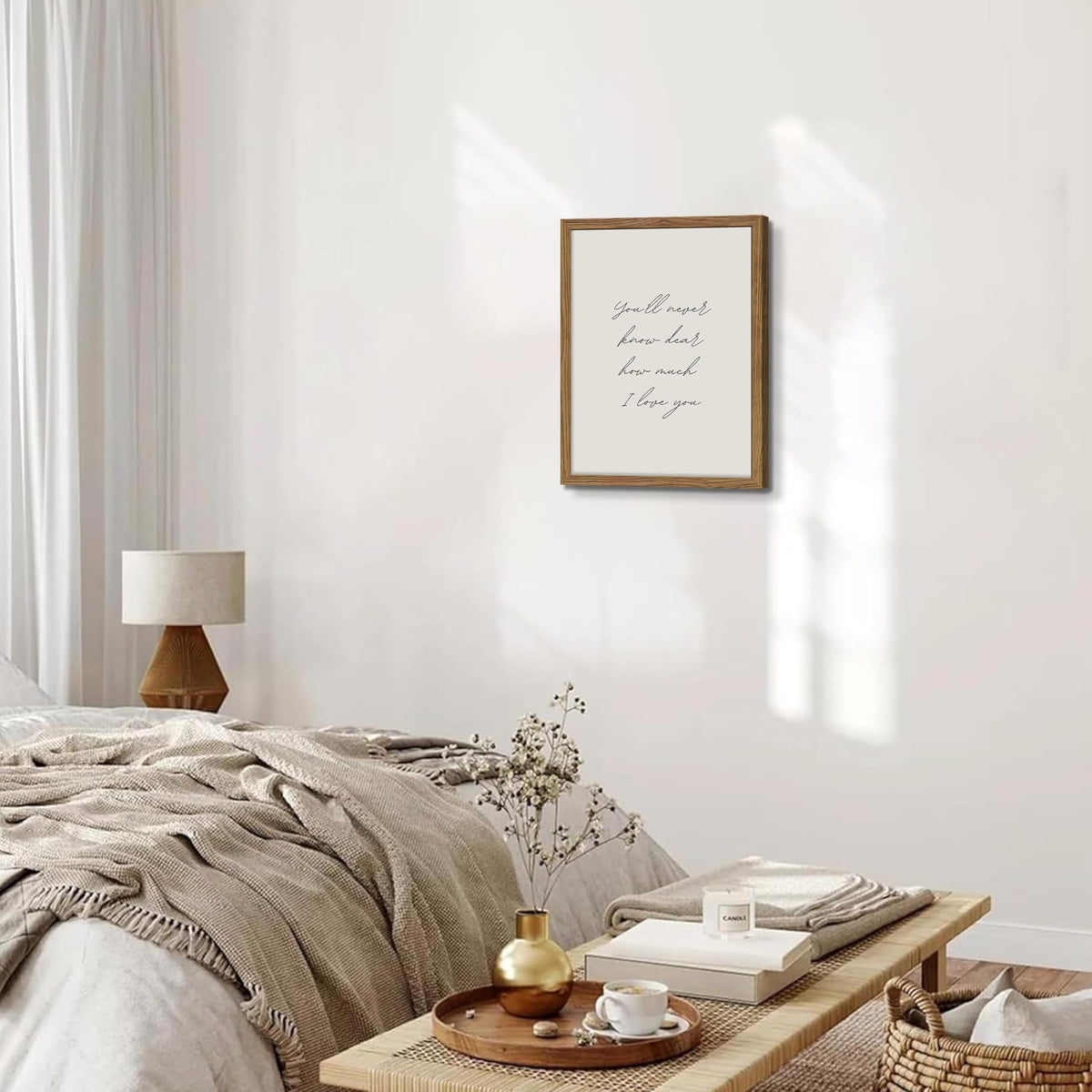 Vintage Nursery Wall Art (White Love / 24"L x 16"W)