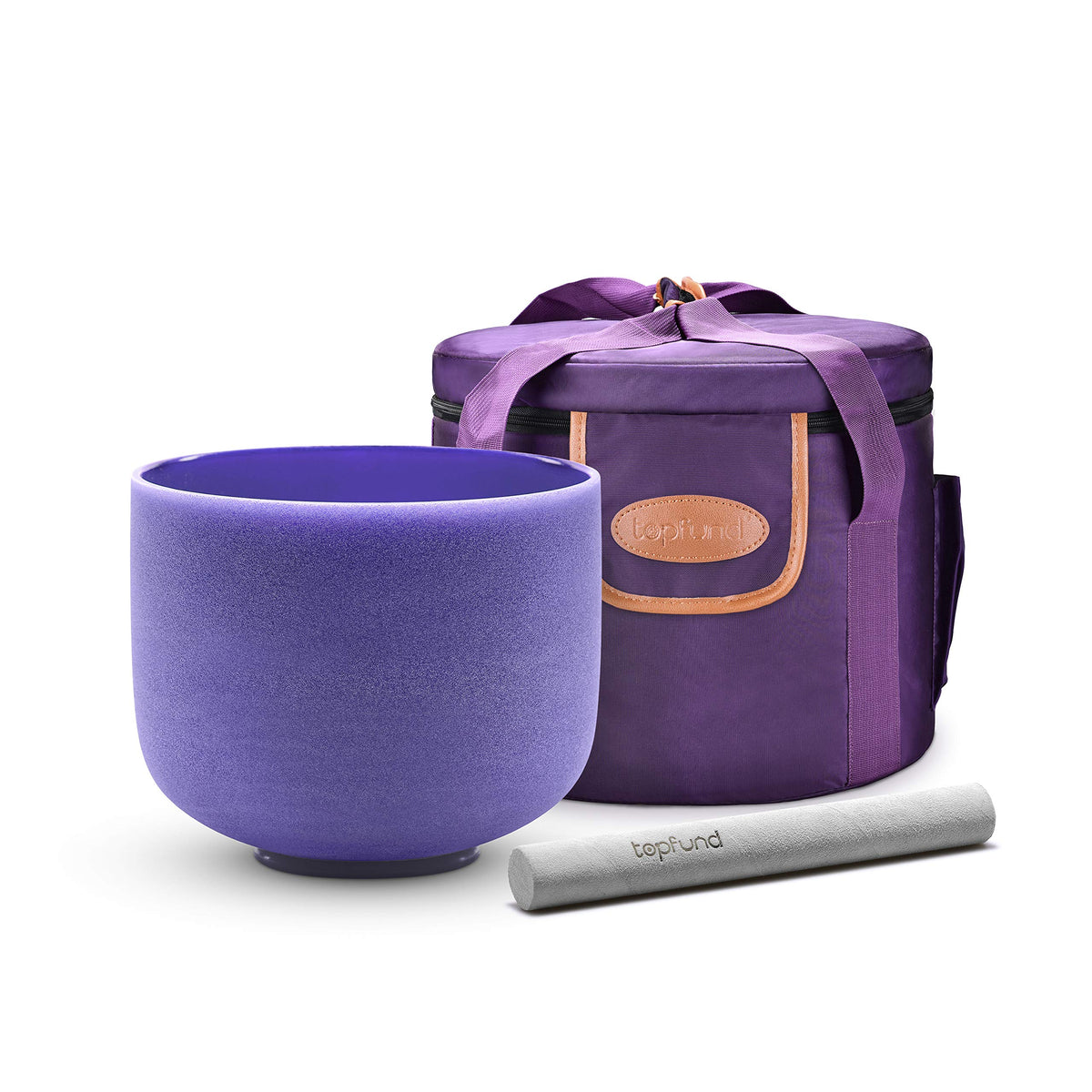 440Hz Violet A# Note Crystal Singing Bowl Pineal Chakra 8 inch with Heavy Duty Carrying Case and Suede Mallet (8 inch / 440Hz Violet A# Note)