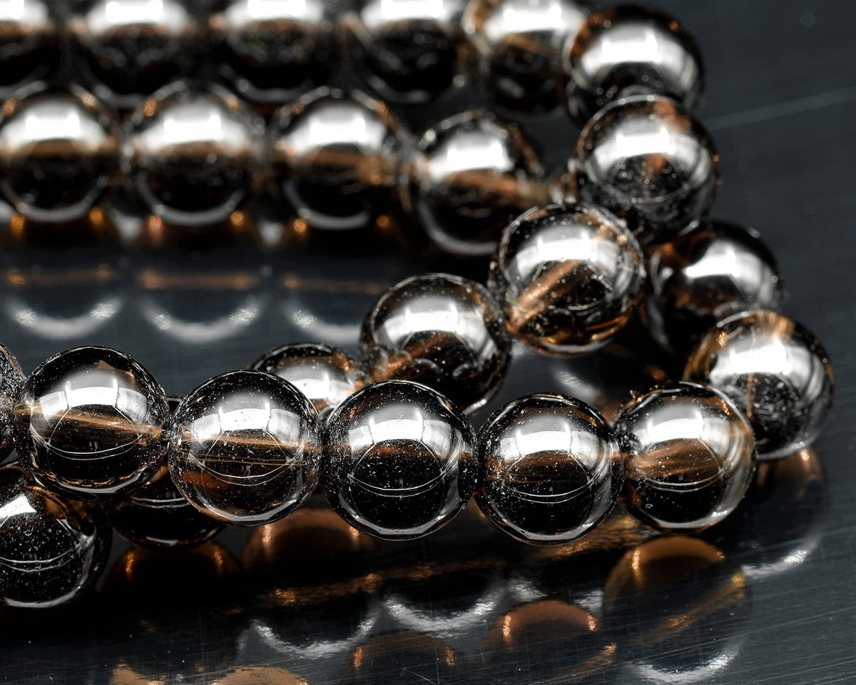 Natural Smoky Quartz Beaded Choker Necklace (Smoky Quartz / 40 Inches)