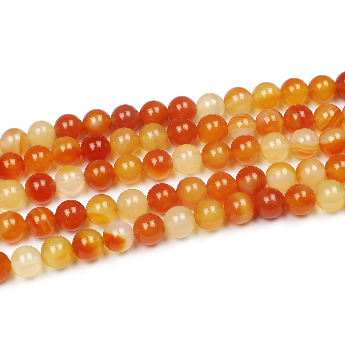7A Round Natural Red Carnelian Gemstone Beads Stone Loose Beads for Necklace Bracelet Charms Jewelry Making 15" (Red Carnelian / 6mm)