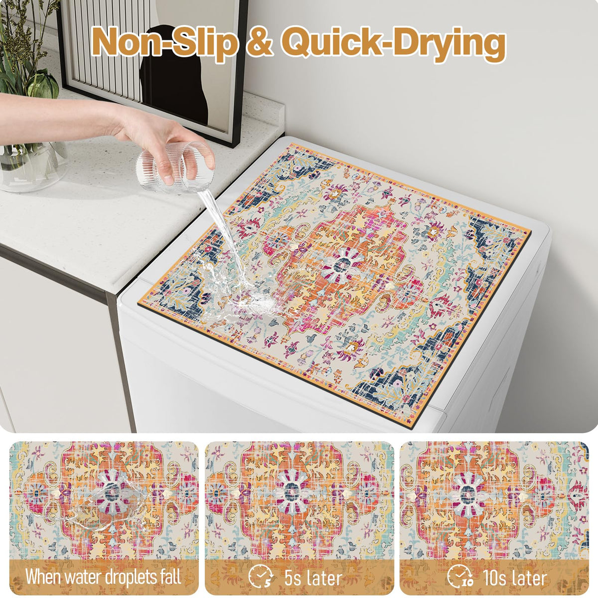 Dryer Top Protector Mat (boho brown)