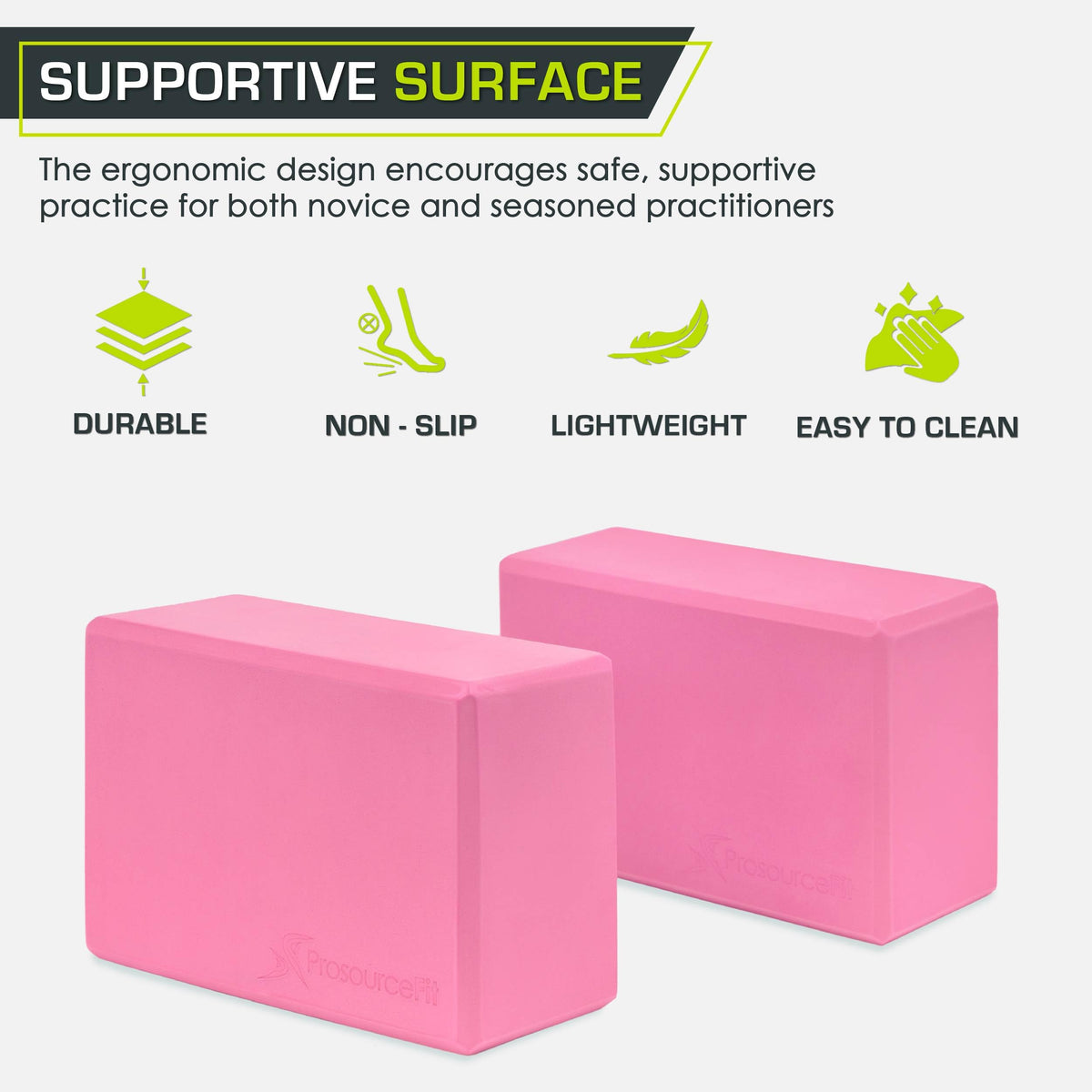 Foam Yoga Blocks (Pink)