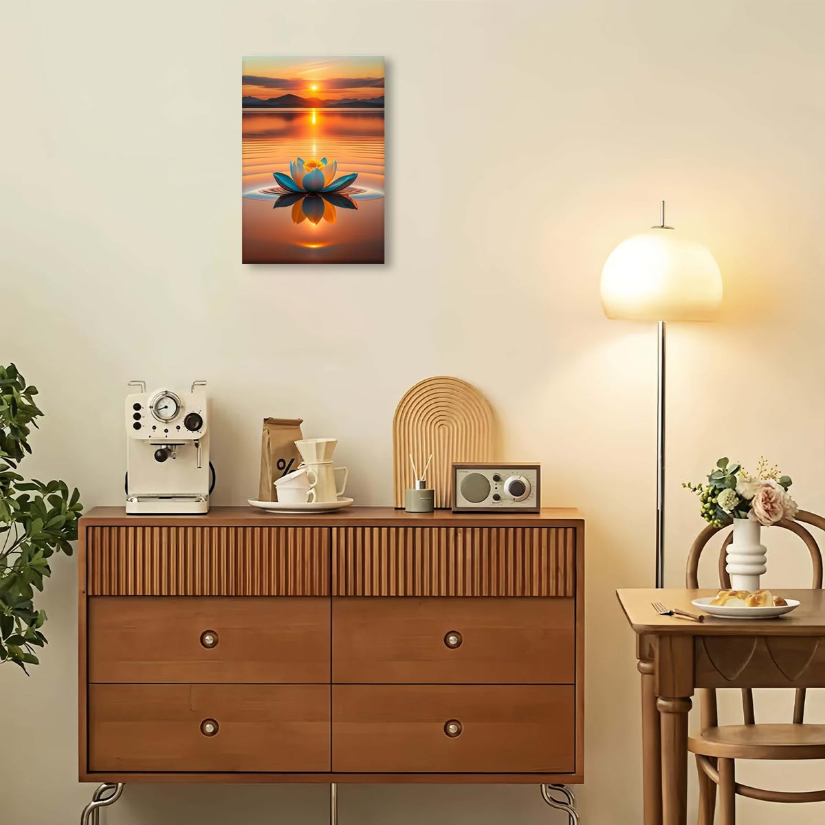 Sunset Lotus Wall Art (Sunset Lotus / 12X16inch)
